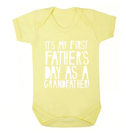 It's my first Father's Day as a Grandfather! Baby Vest pale yellow 18-24 months