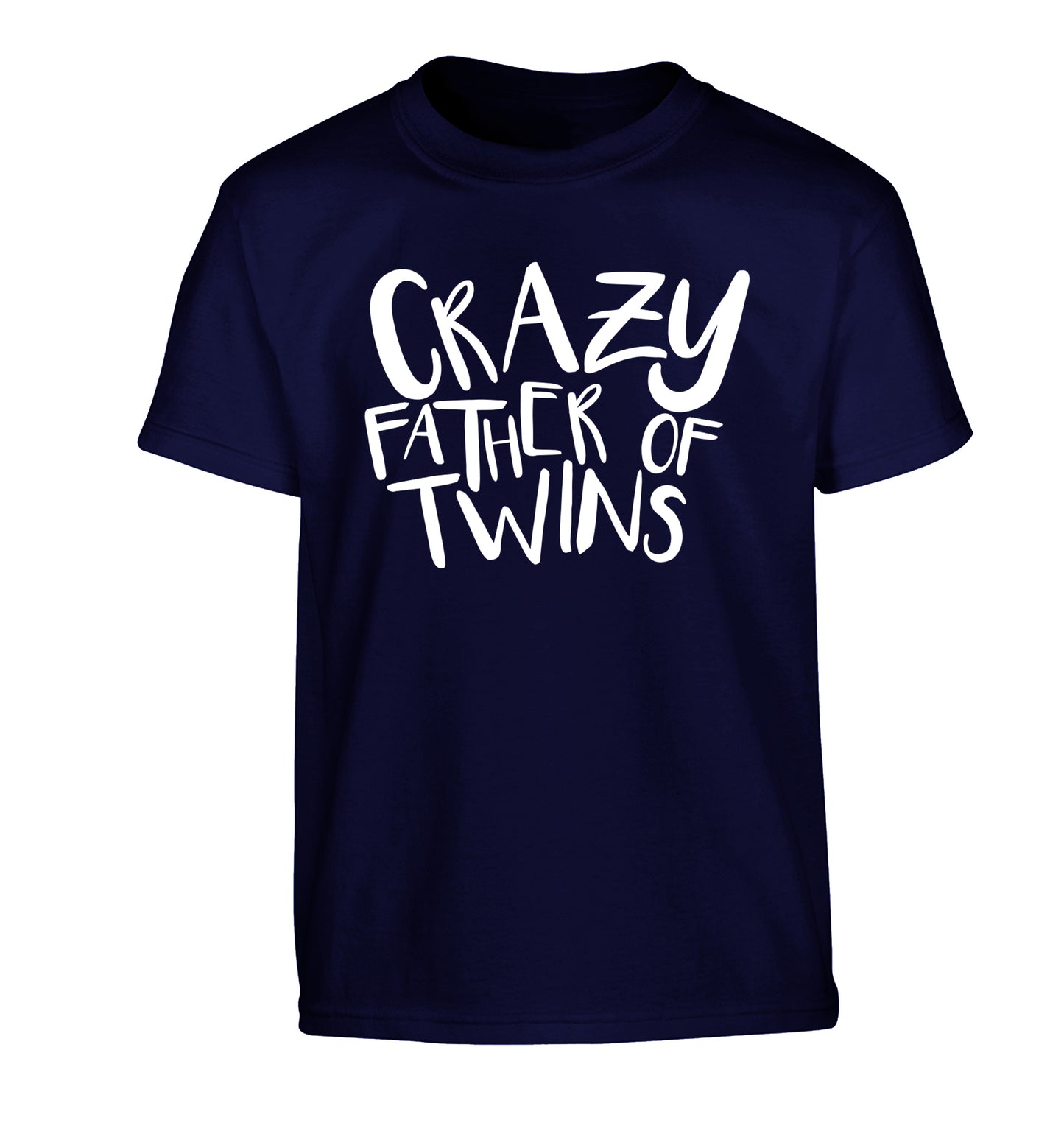 Crazy father of twins Children's navy Tshirt 12-13 Years