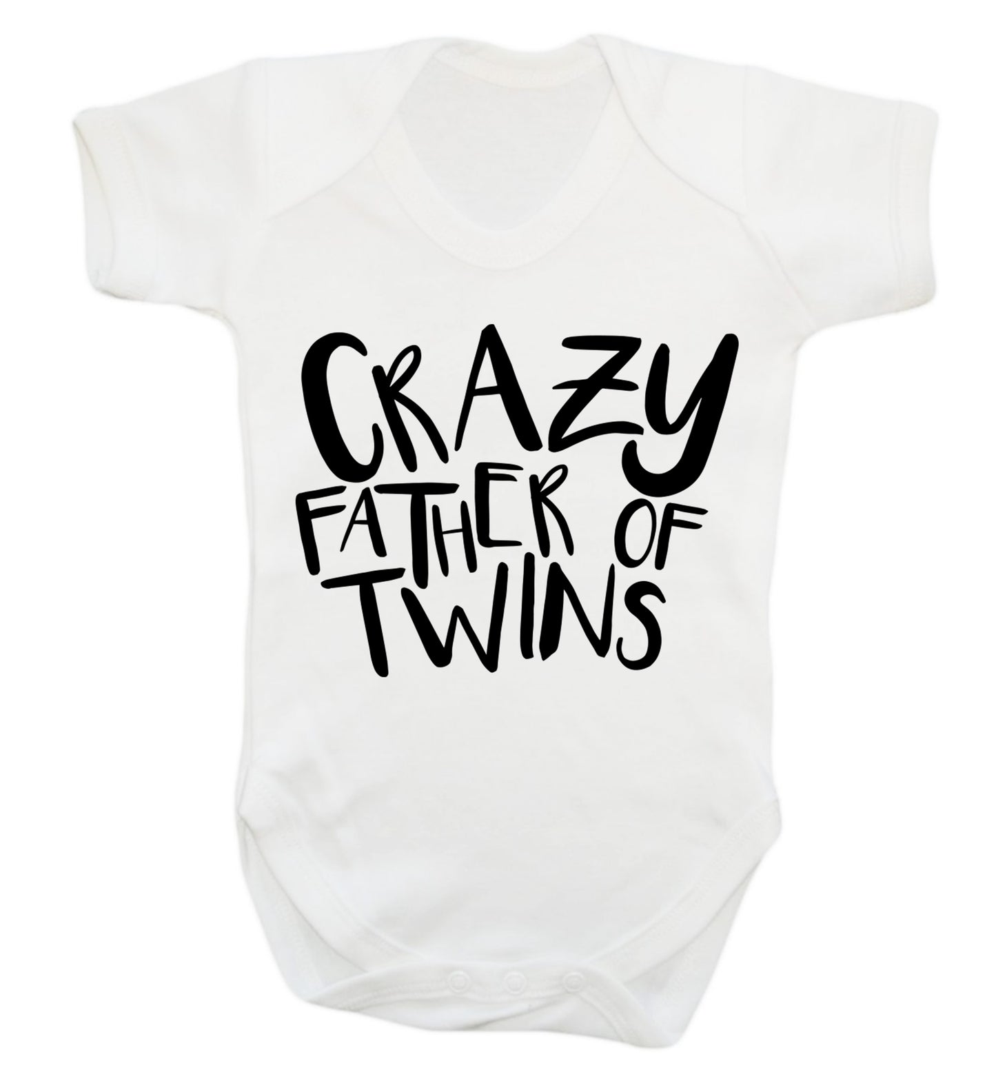 Crazy father of twins Baby Vest white 18-24 months