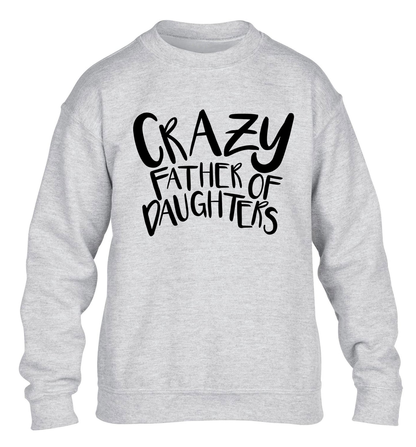 Crazy father of daughters children's grey sweater 12-13 Years