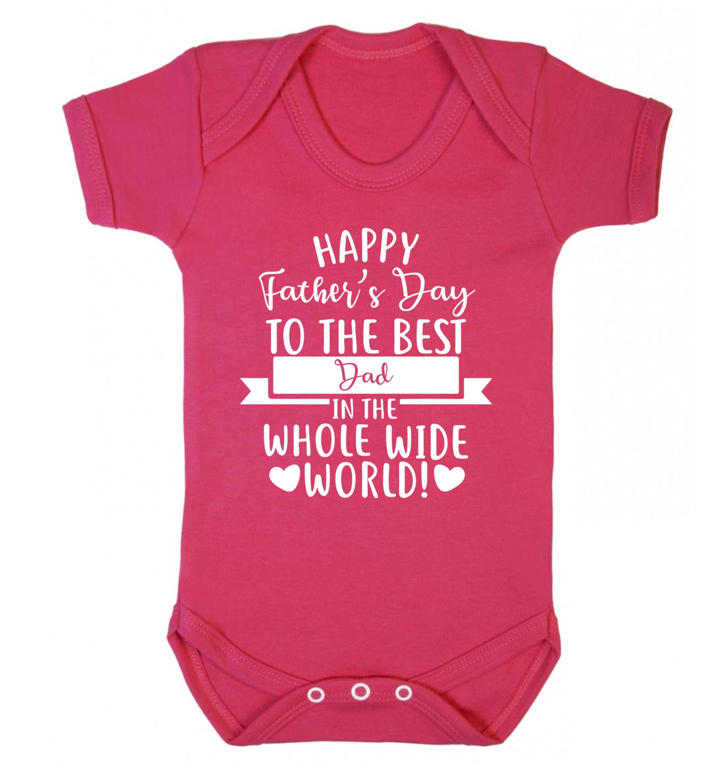 Happy Father's Day to the best father in the world! Baby Vest dark pink 18-24 months