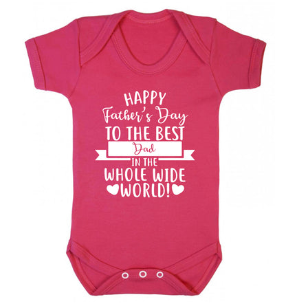 Happy Father's Day to the best father in the world! Baby Vest dark pink 18-24 months