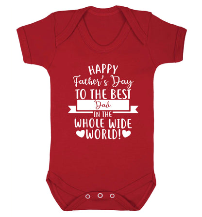 Happy Father's Day to the best father in the world! Baby Vest red 18-24 months