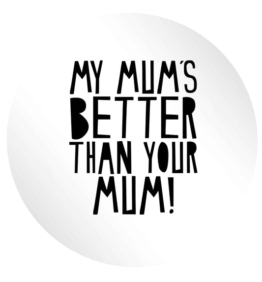 My mum's better than your mum 24 @ 45mm matt circle stickers
