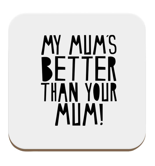 My mum's better than your mum set of four coasters