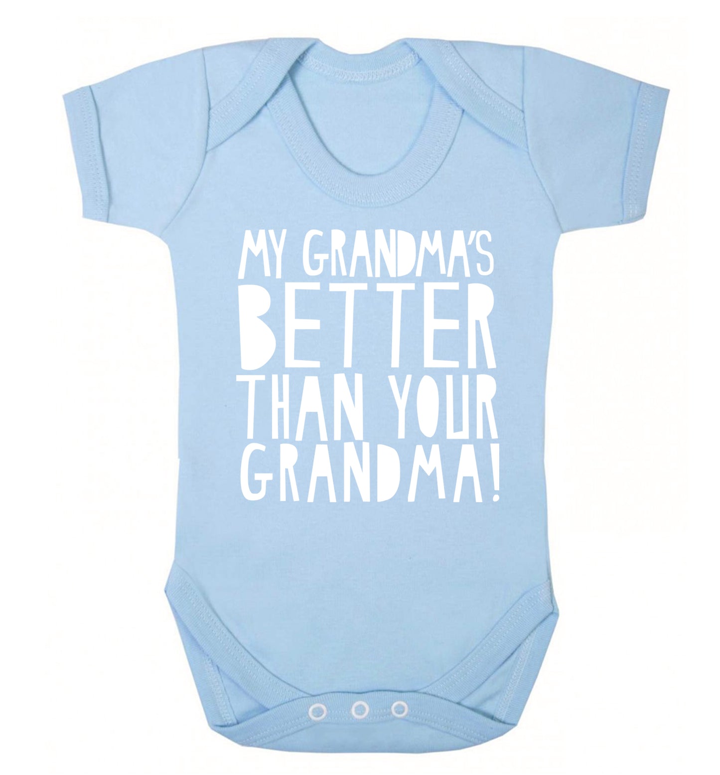 My grandma's better than your grandma Baby Vest pale blue 18-24 months
