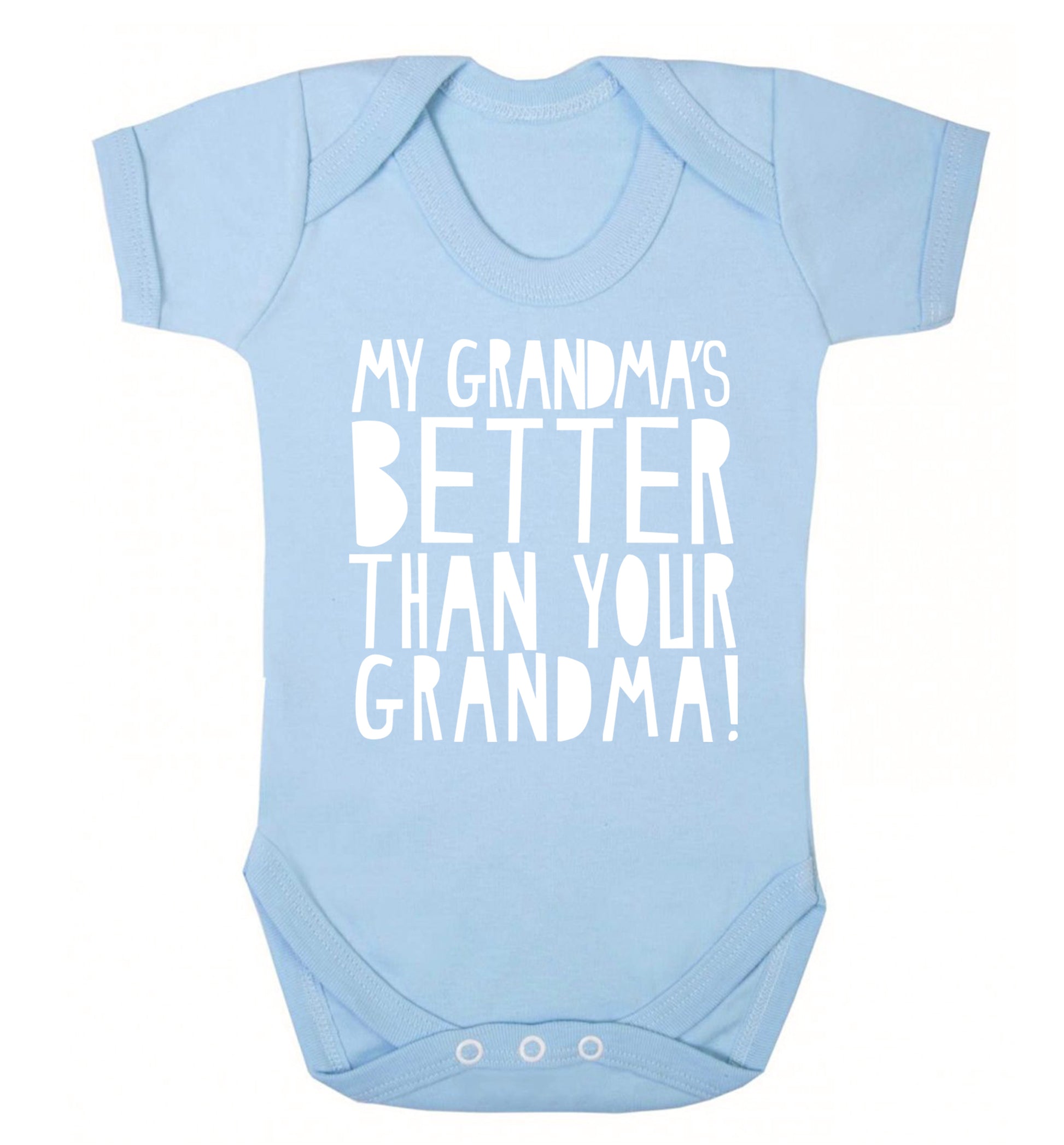 My grandma's better than your grandma Baby Vest pale blue 18-24 months