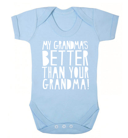 My grandma's better than your grandma Baby Vest pale blue 18-24 months