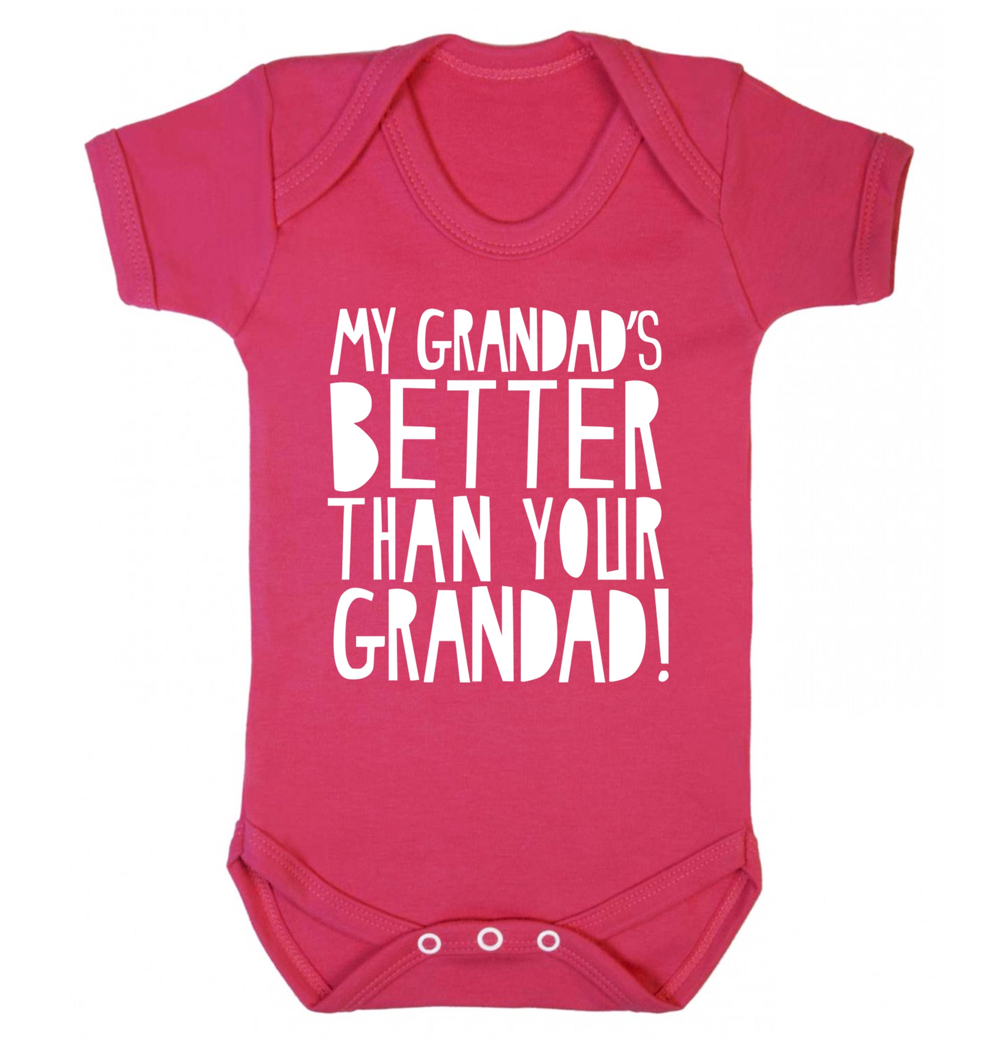 My Grandad's better than your grandad Baby Vest dark pink 18-24 months