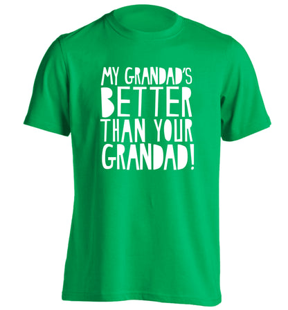 My Grandad's better than your grandad adults unisex green Tshirt 2XL
