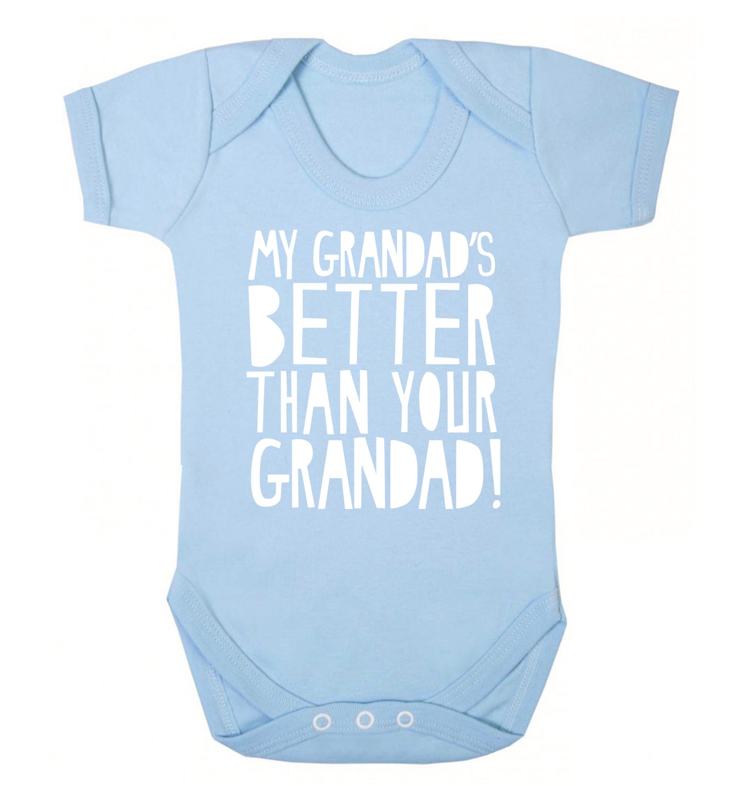 My Grandad's better than your grandad Baby Vest pale blue 18-24 months