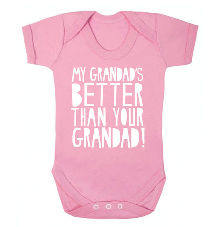 My Grandad's better than your grandad Baby Vest pale pink 18-24 months