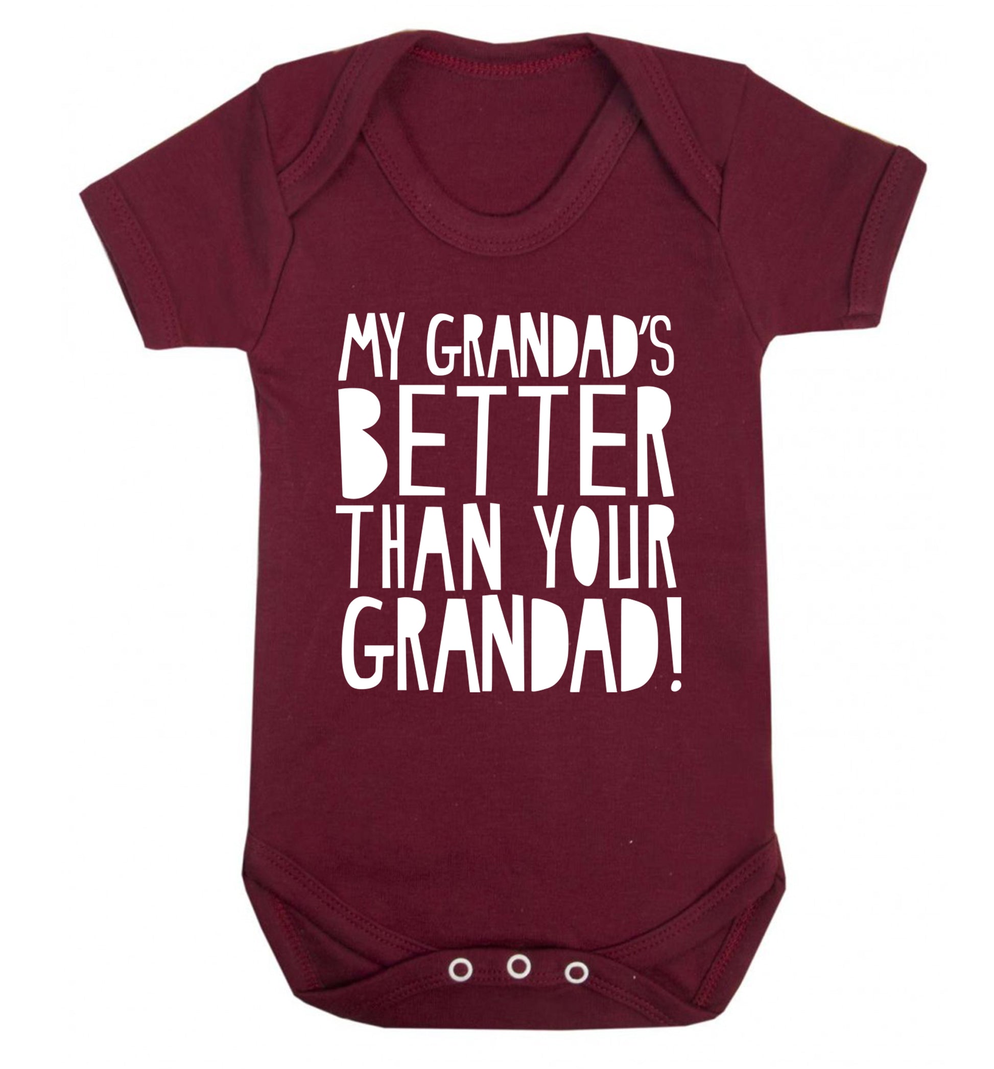 My Grandad's better than your grandad Baby Vest maroon 18-24 months