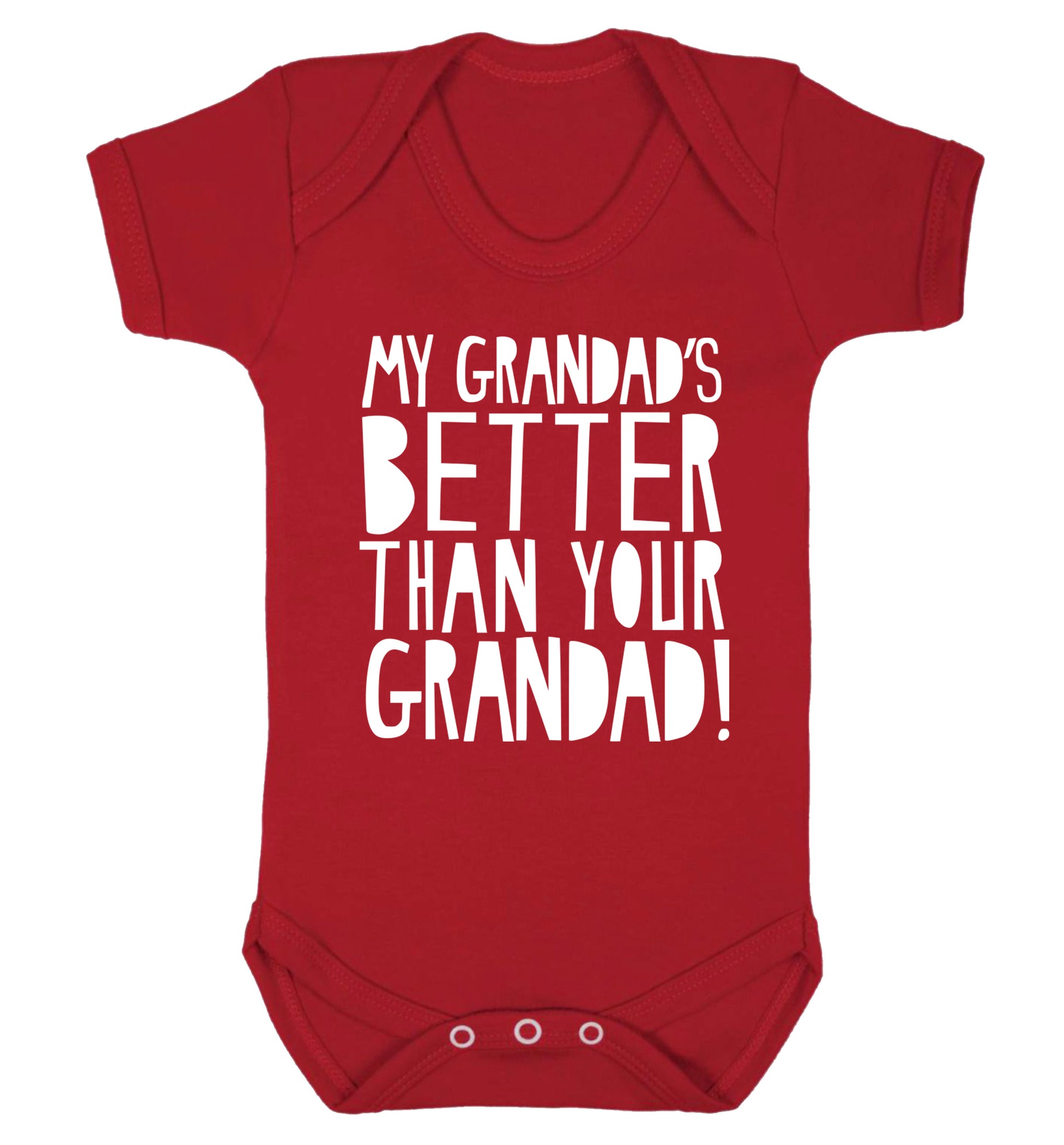 My Grandad's better than your grandad Baby Vest red 18-24 months