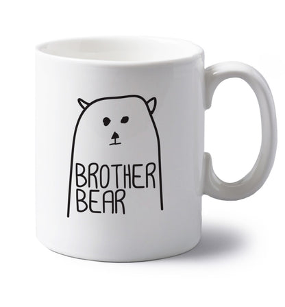 Brother bear left handed white ceramic mug 