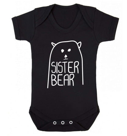 Sister bear Baby Vest black 18-24 months