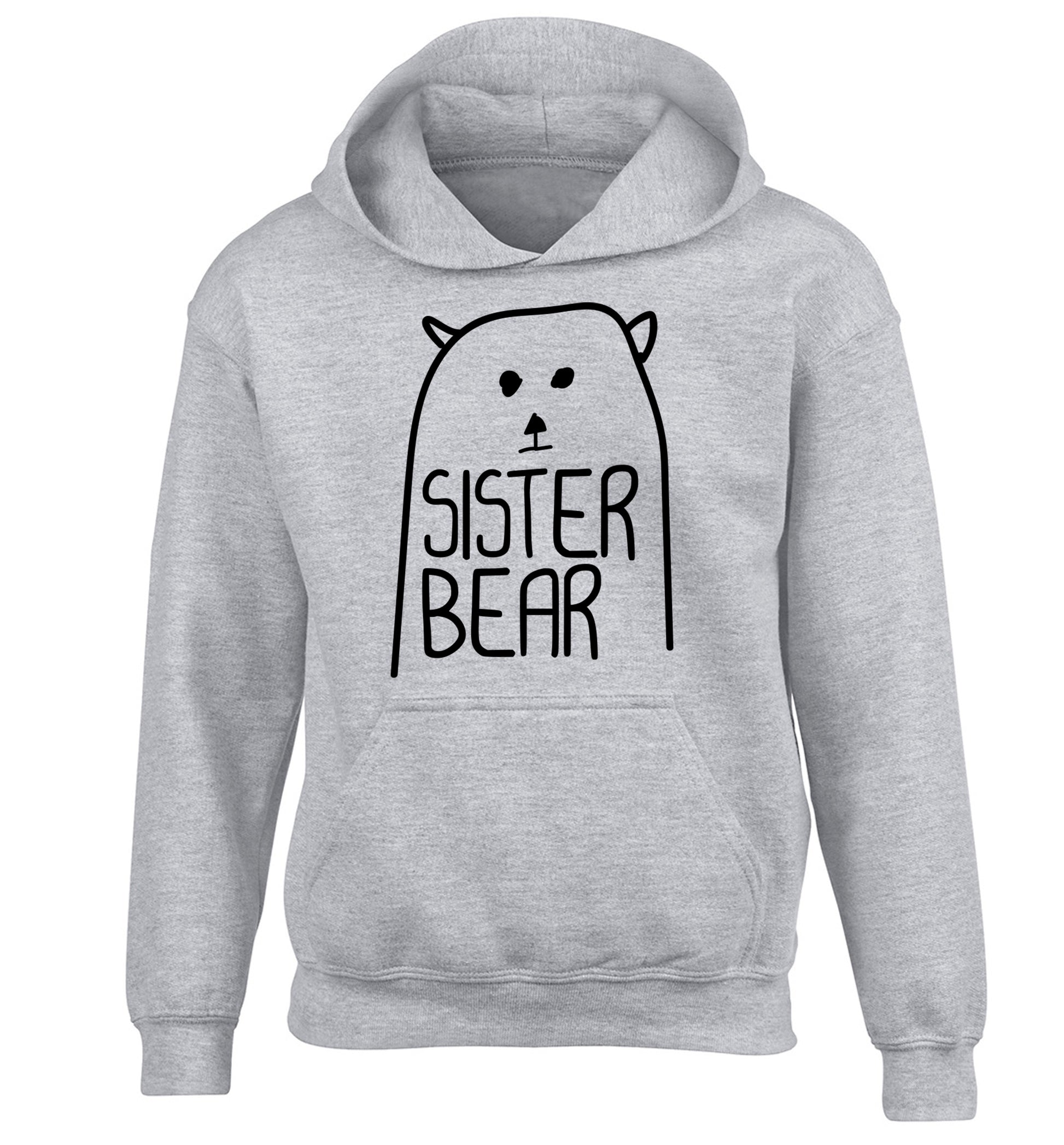 Sister bear children's grey hoodie 12-13 Years