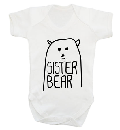 Sister bear Baby Vest white 18-24 months