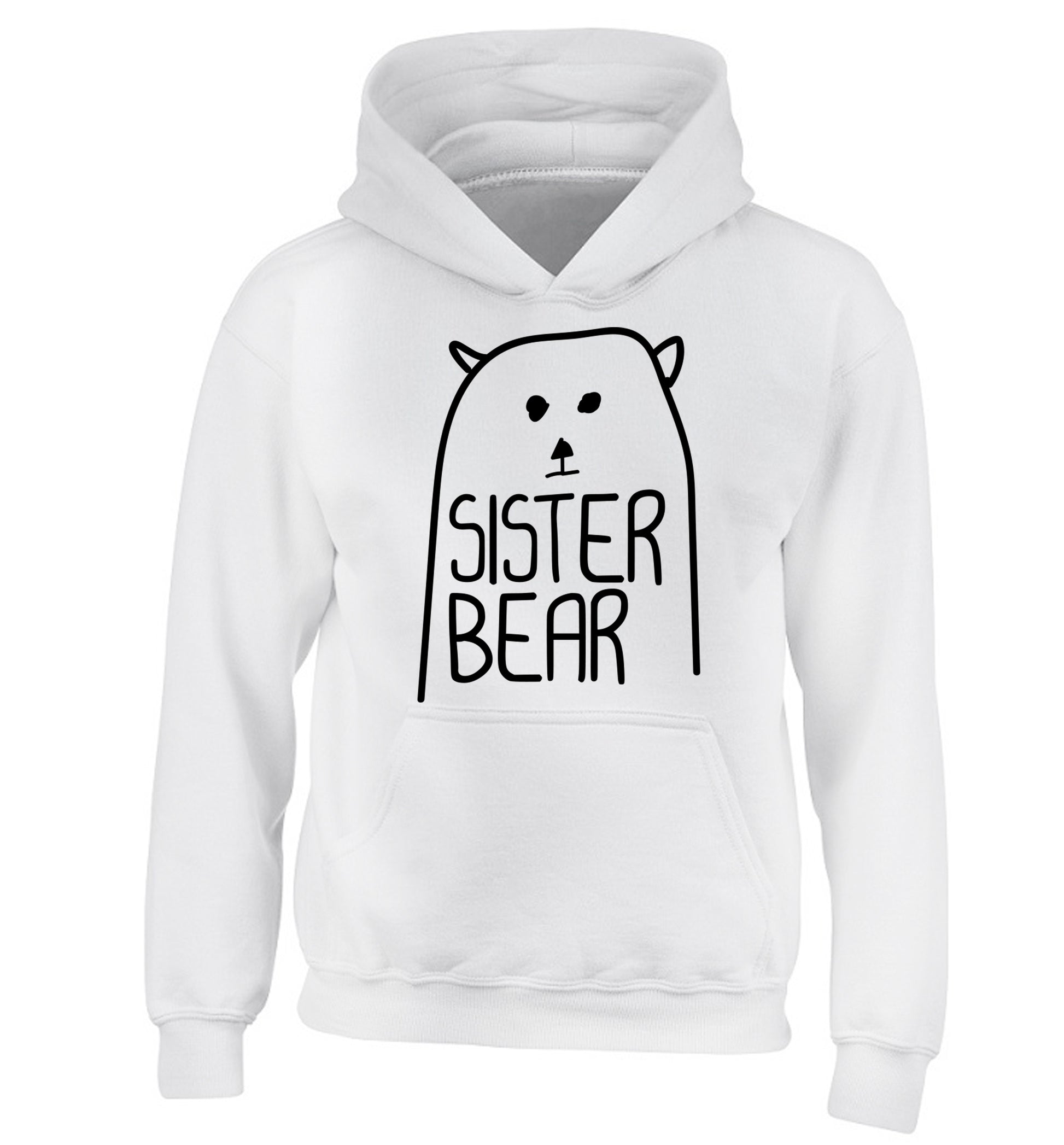 Sister bear children's white hoodie 12-13 Years