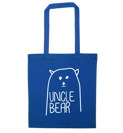 Uncle bear blue tote bag