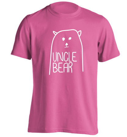 Uncle bear adults unisex pink Tshirt 2XL