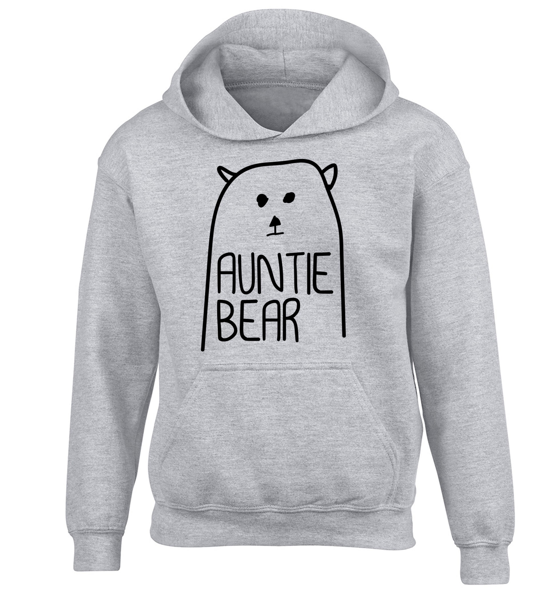 Auntie bear children's grey hoodie 12-13 Years