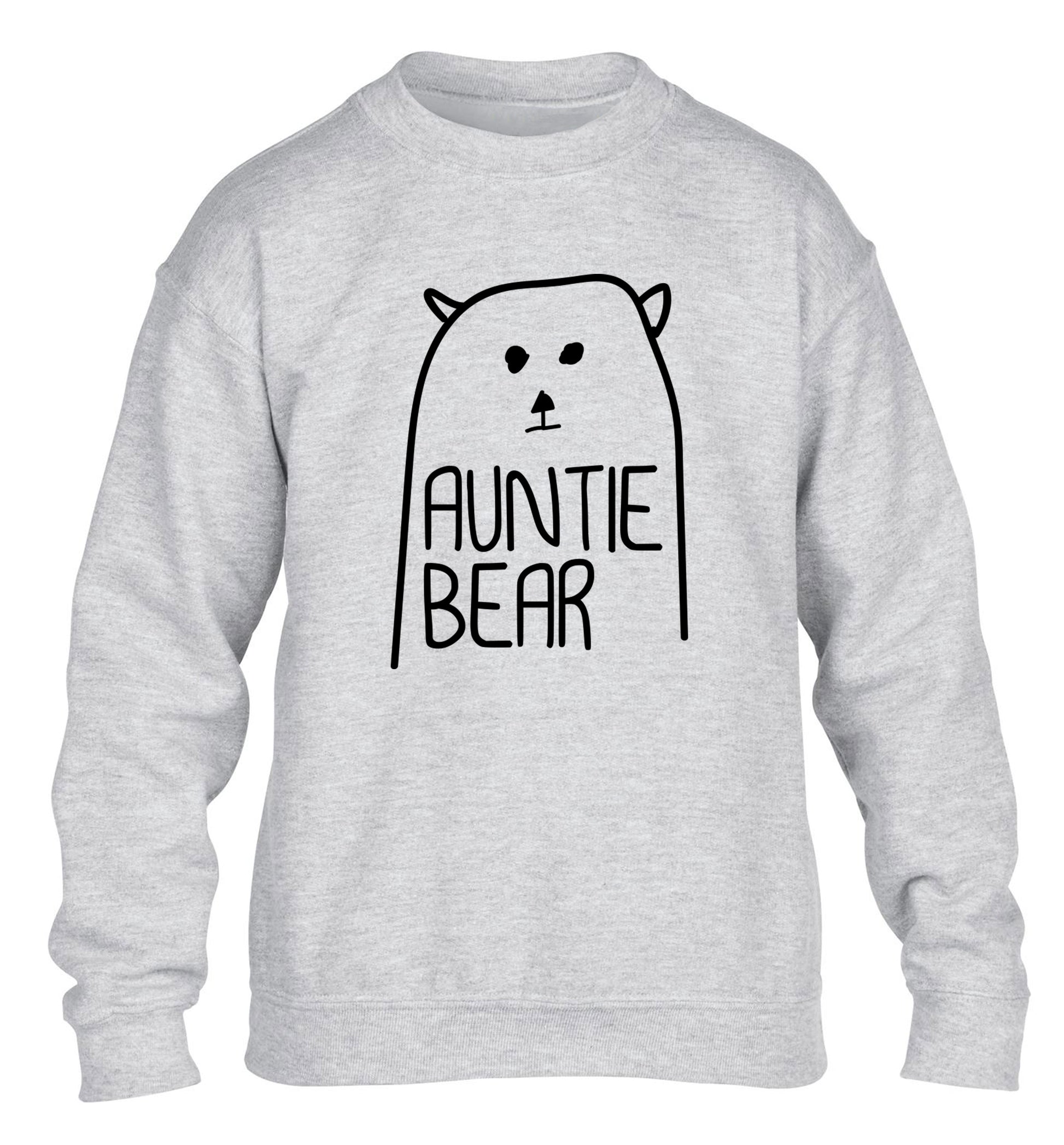 Auntie bear children's grey sweater 12-13 Years
