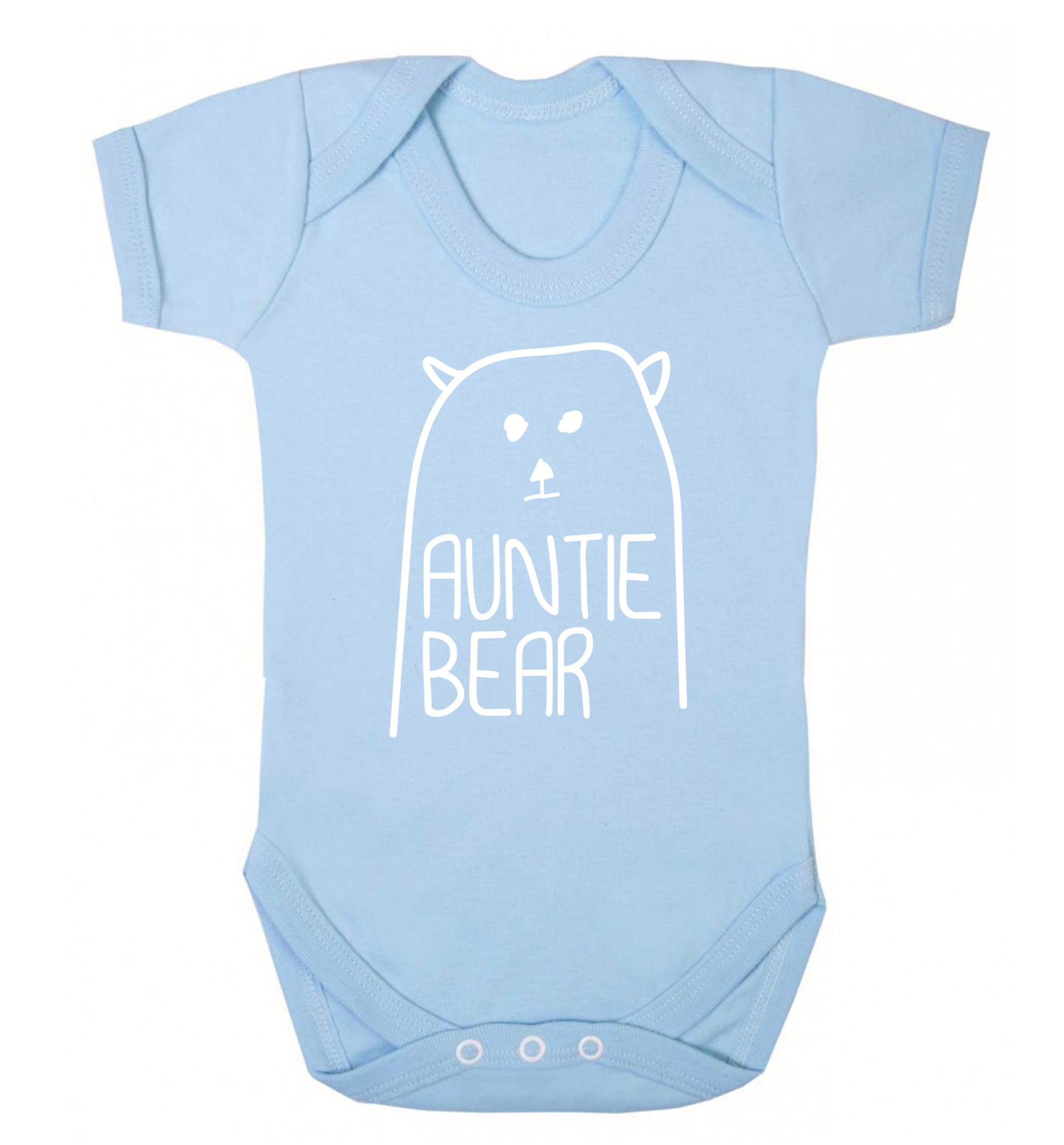 Auntie bear Baby Vest pale blue 18-24 months