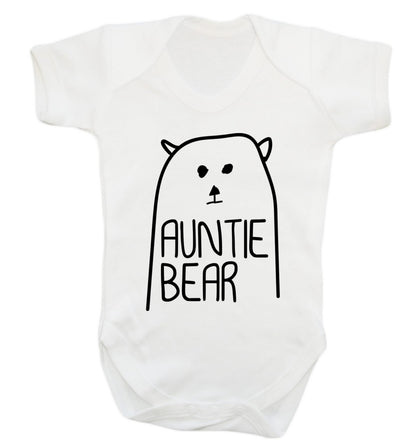 Auntie bear Baby Vest white 18-24 months