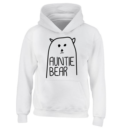 Auntie bear children's white hoodie 12-13 Years