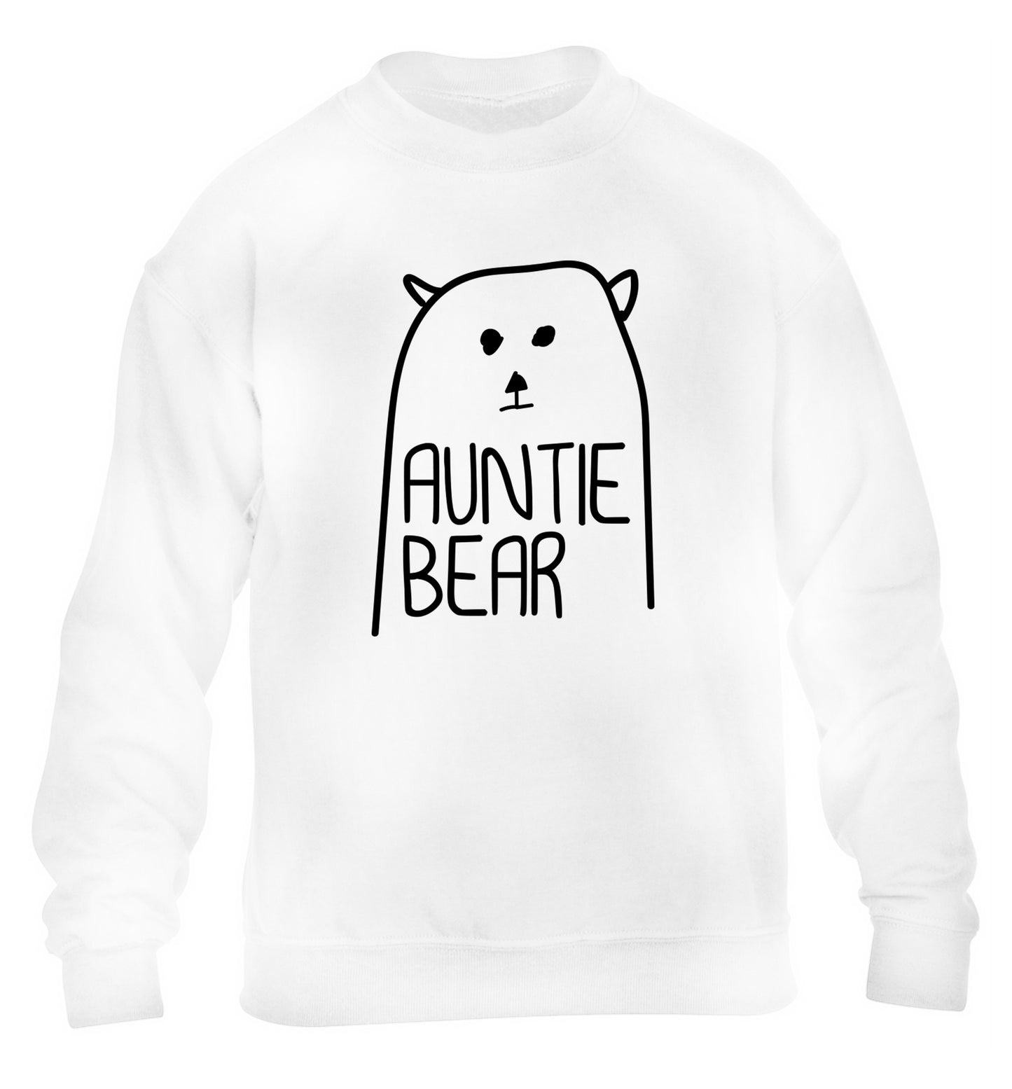Auntie bear children's white sweater 12-13 Years