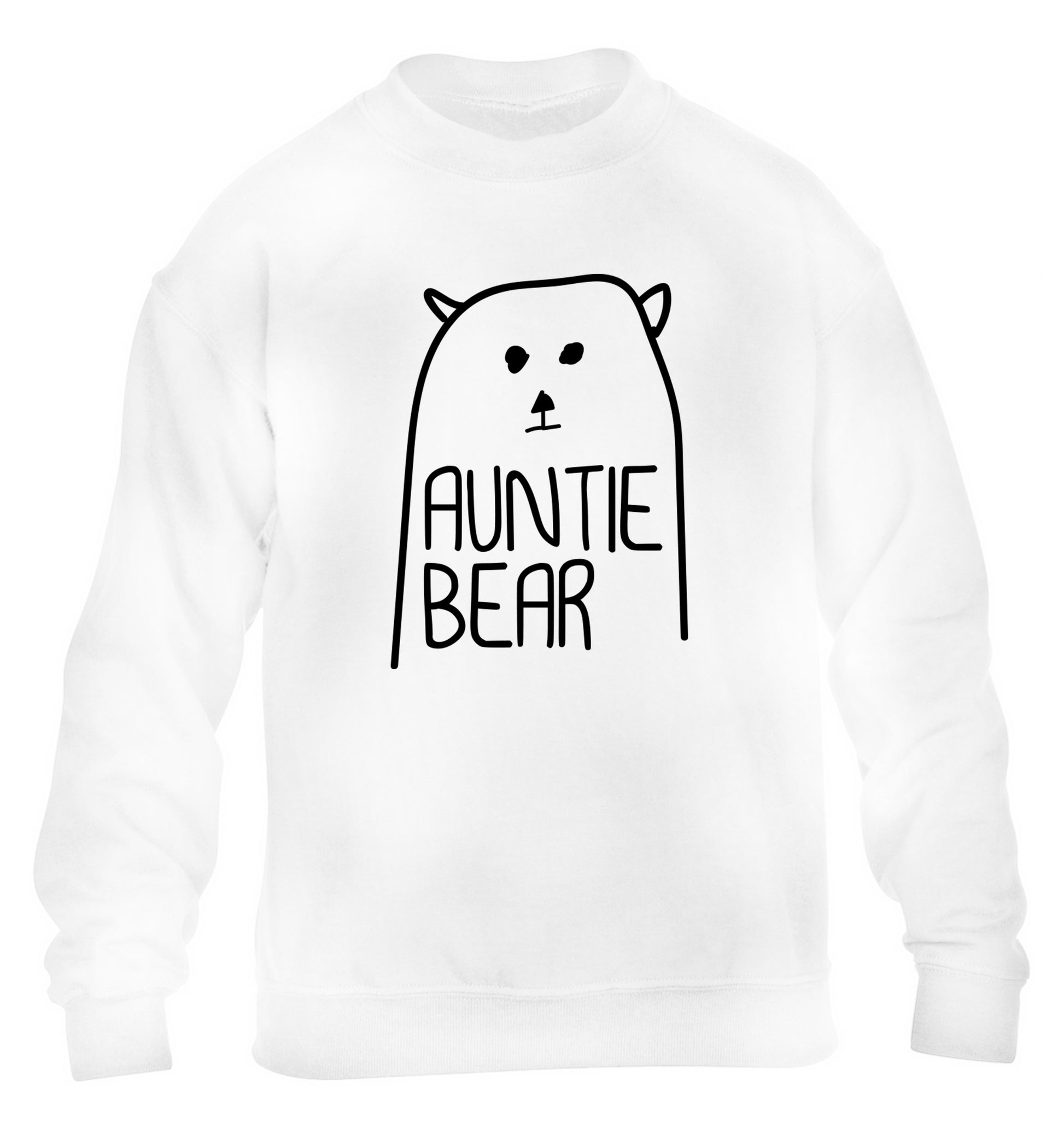 Auntie bear children's white sweater 12-13 Years