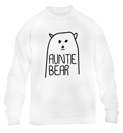 Auntie bear children's white sweater 12-13 Years
