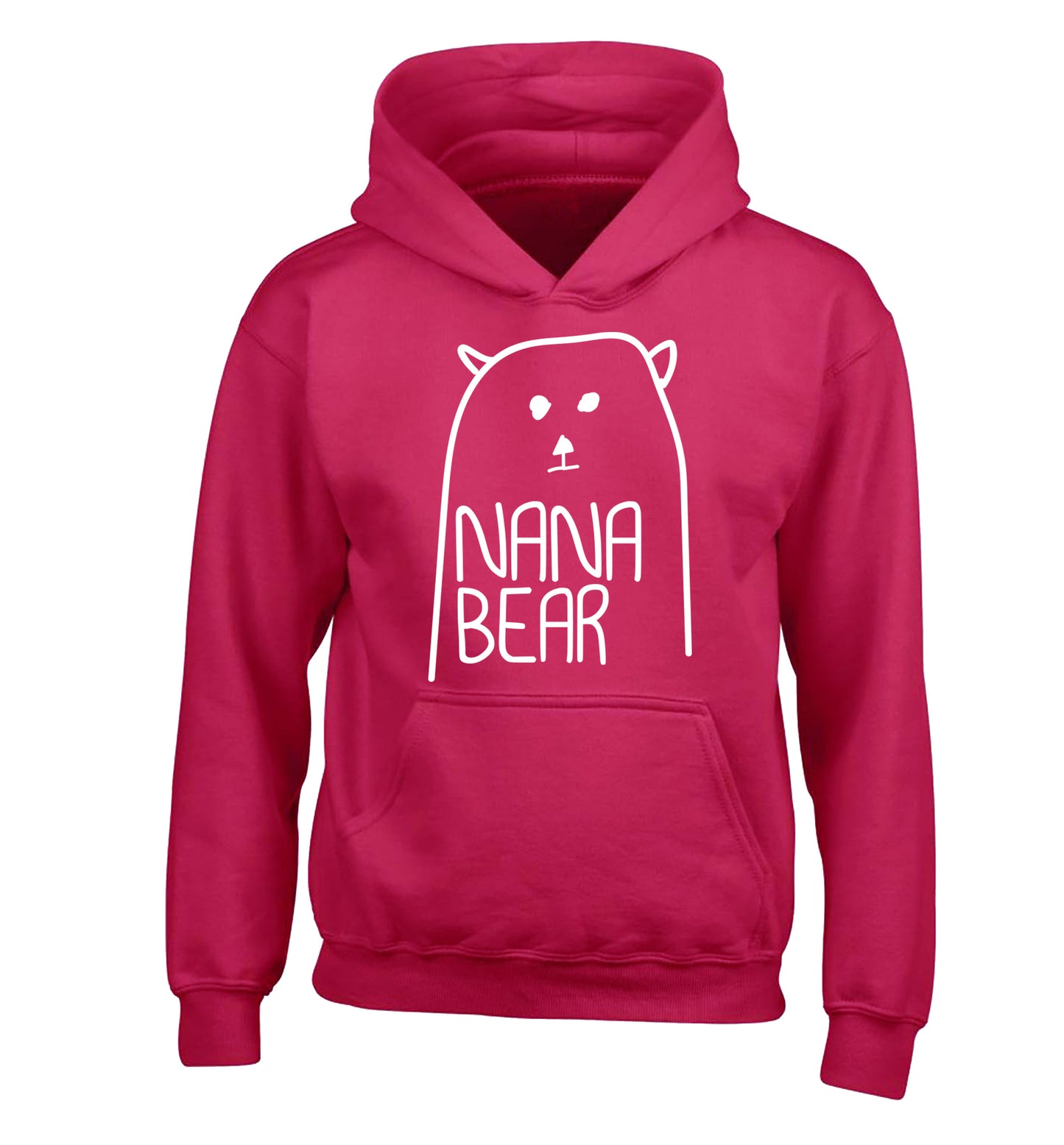 Nana bear children's pink hoodie 12-13 Years
