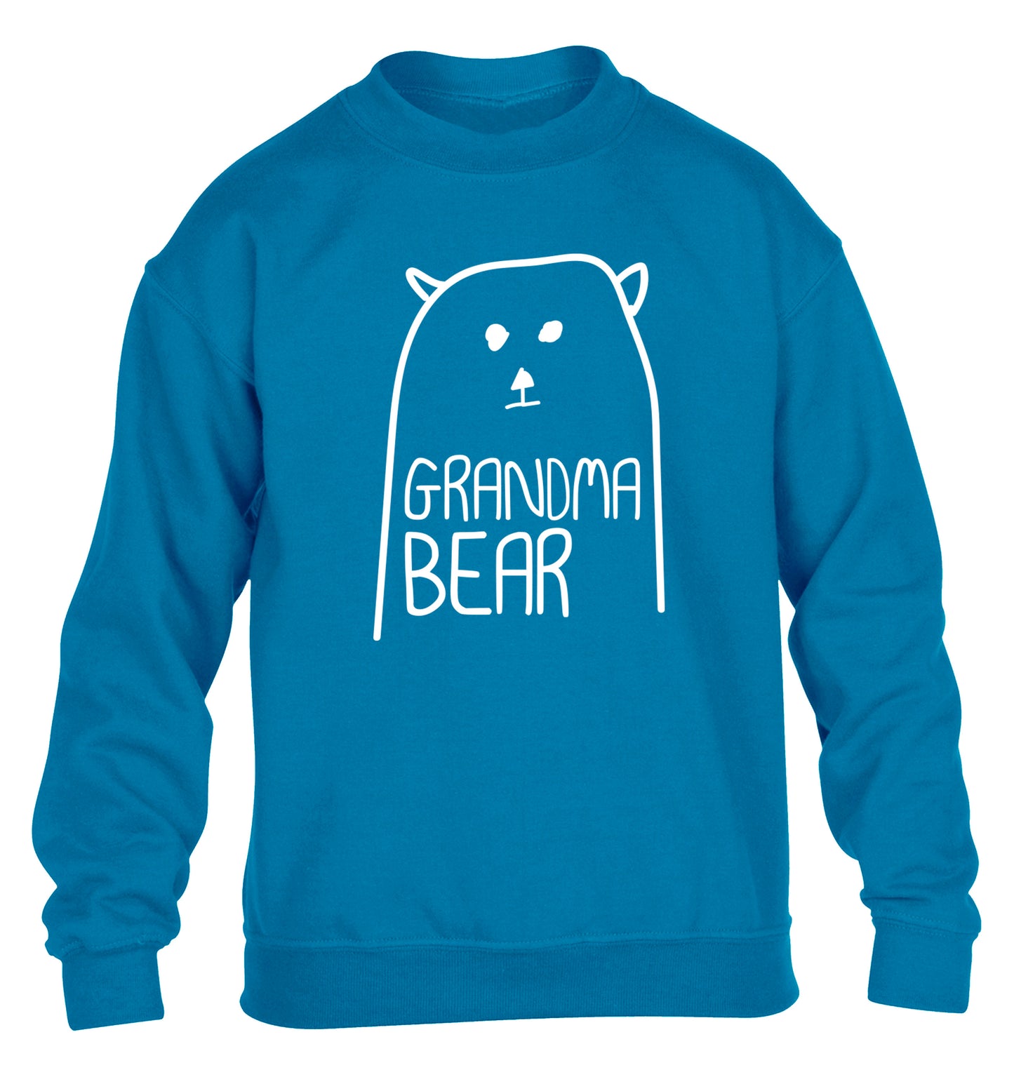 Grandma bear children's blue sweater 12-13 Years