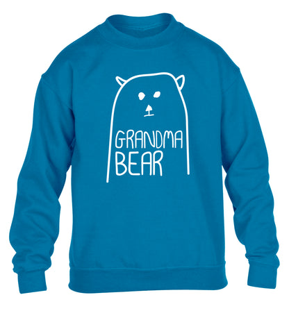 Grandma bear children's blue sweater 12-13 Years