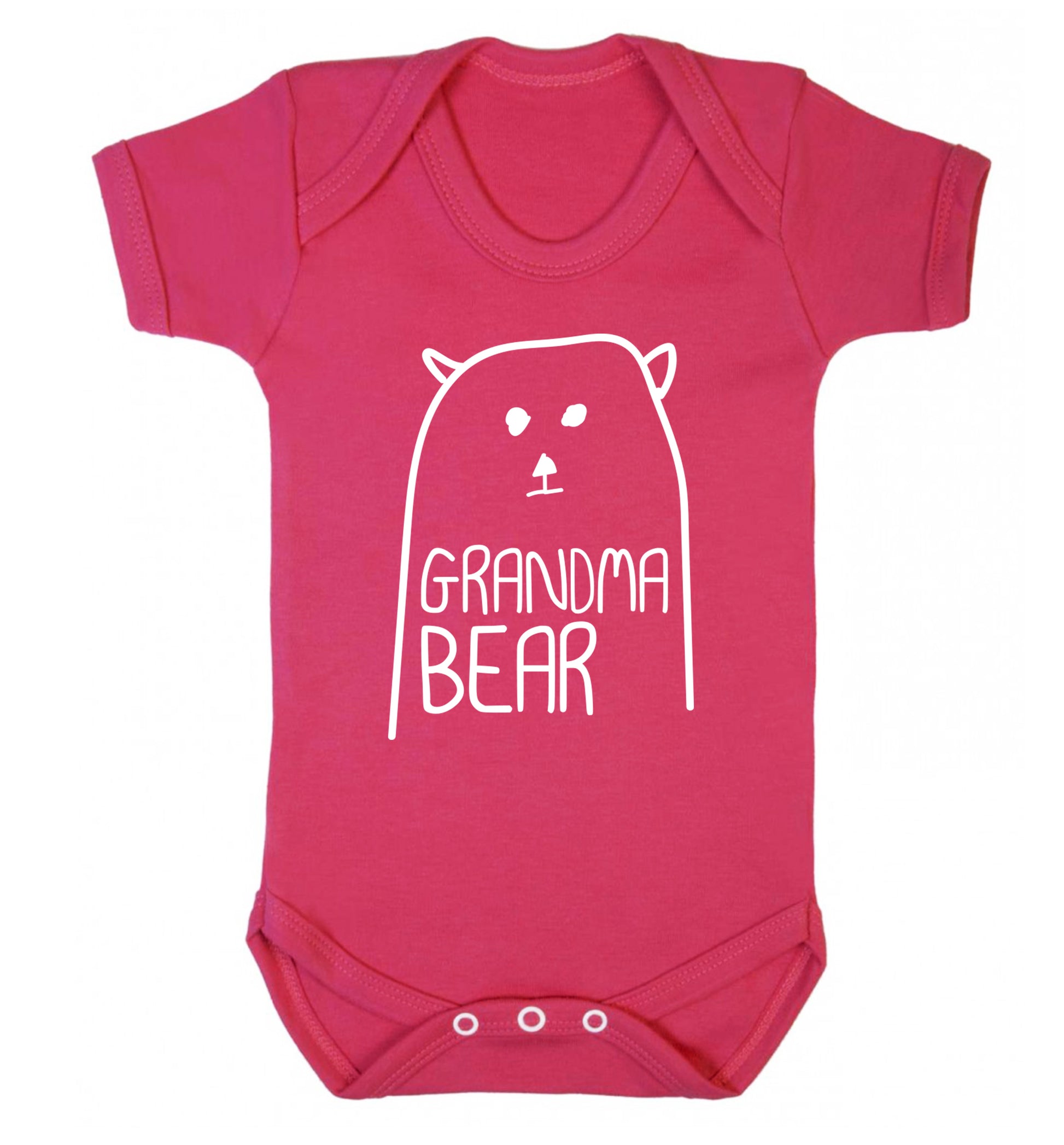 Grandma bear Baby Vest dark pink 18-24 months