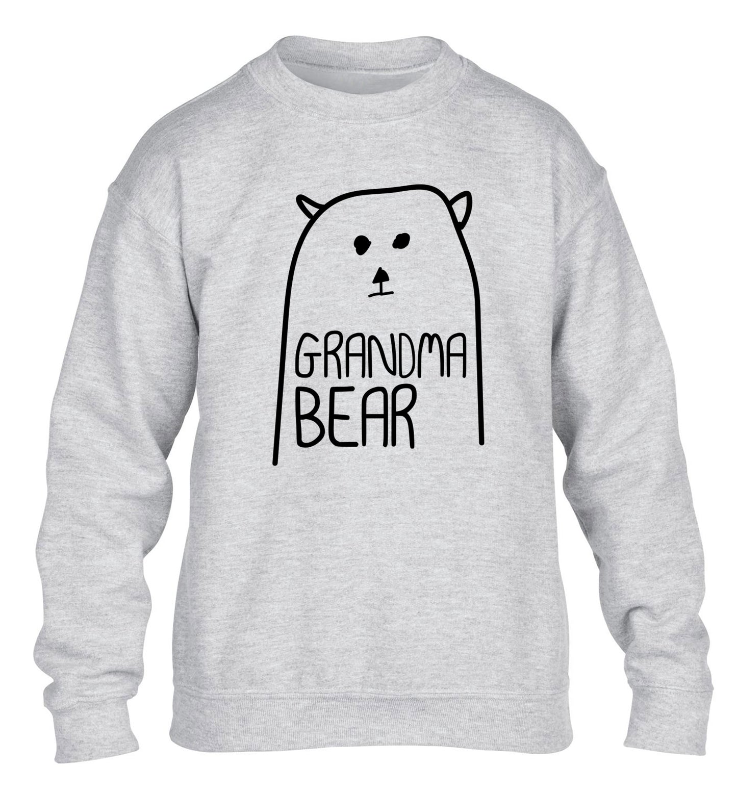 Grandma bear children's grey sweater 12-13 Years