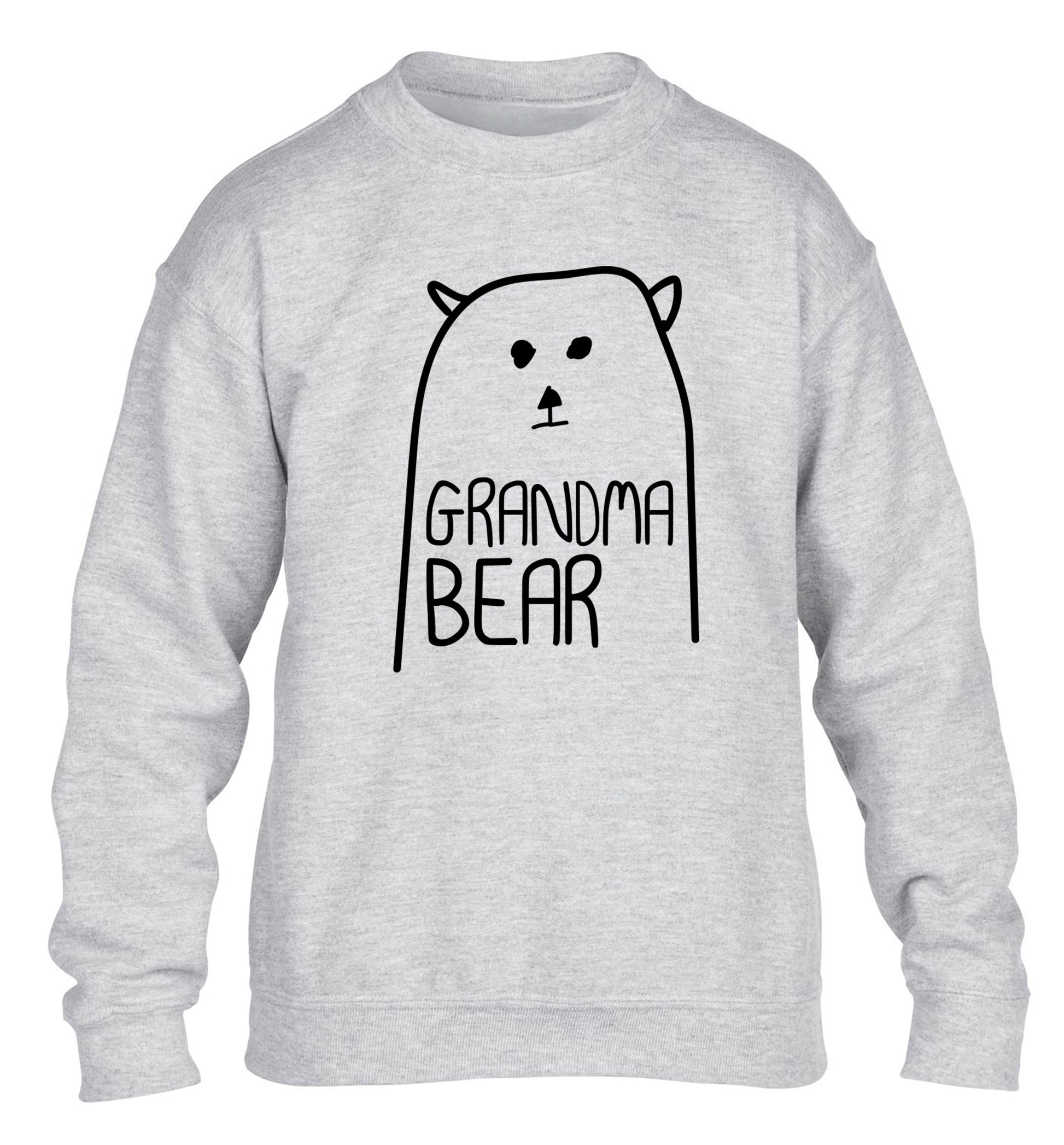 Grandma bear children's grey sweater 12-13 Years