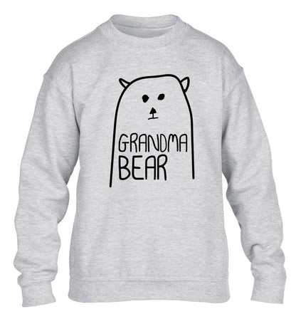 Grandma bear children's grey sweater 12-13 Years