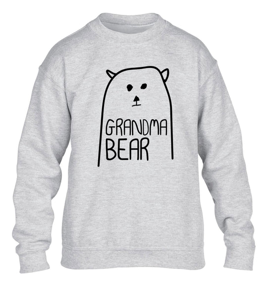 Grandma bear children's grey sweater 12-13 Years