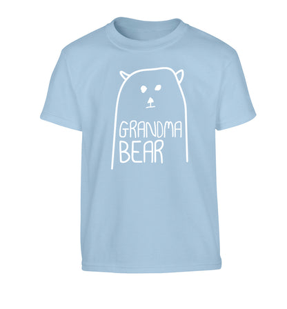 Grandma bear Children's light blue Tshirt 12-13 Years