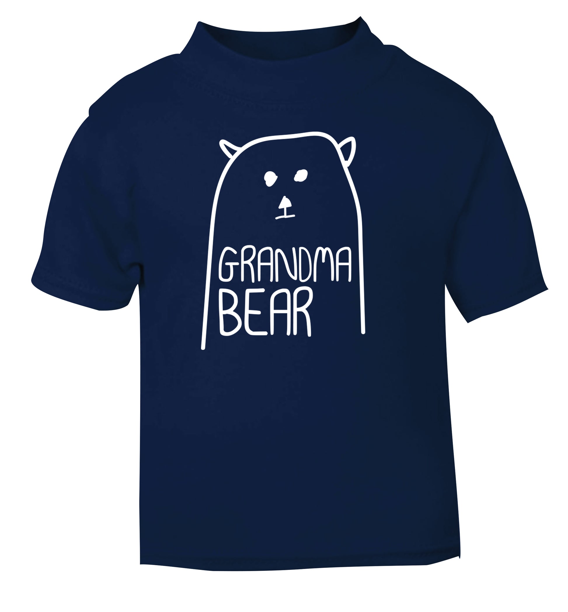 Grandma bear navy Baby Toddler Tshirt 2 Years