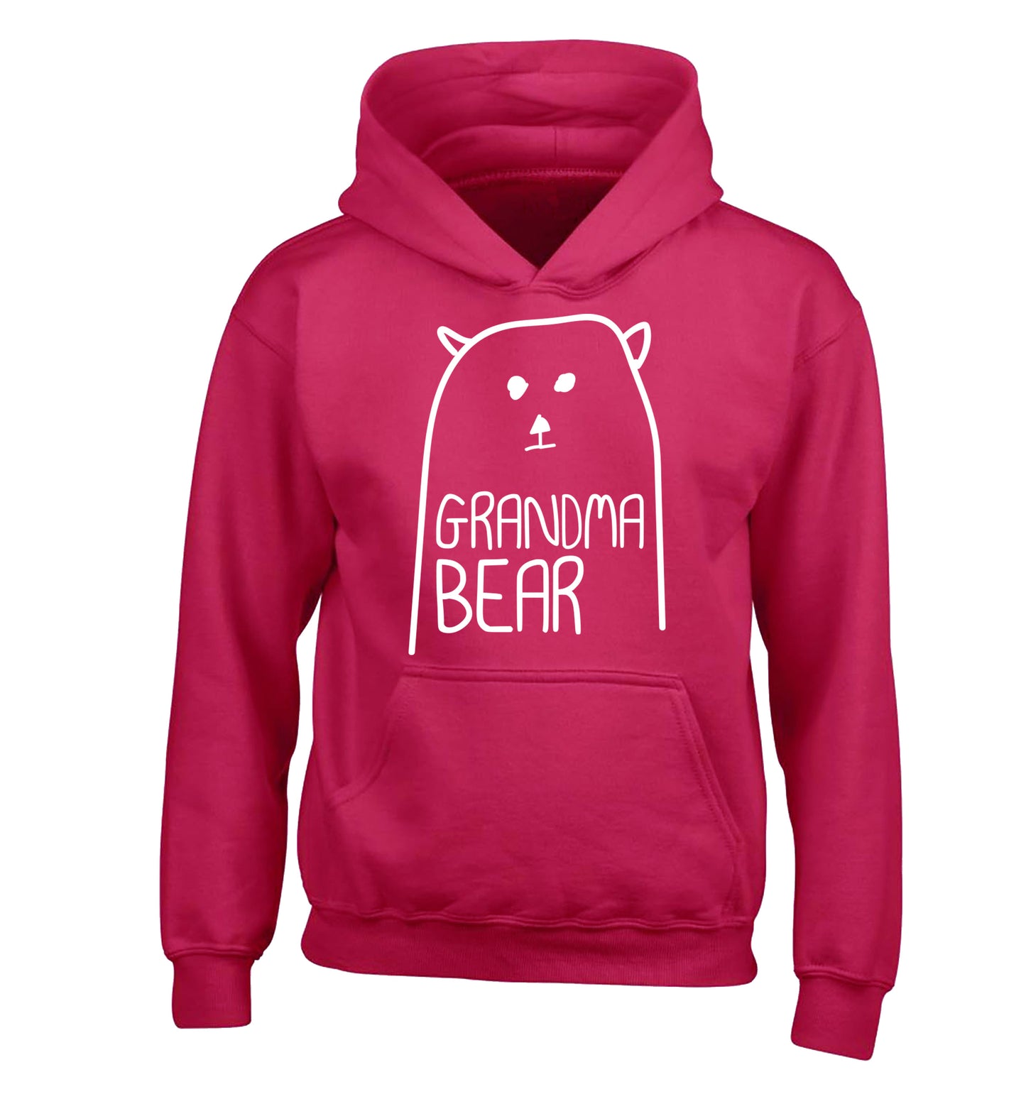 Grandma bear children's pink hoodie 12-13 Years