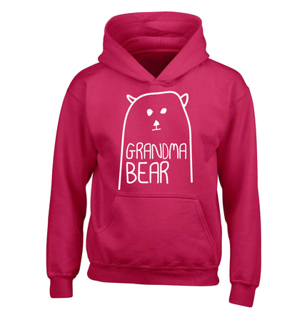 Grandma bear children's pink hoodie 12-13 Years