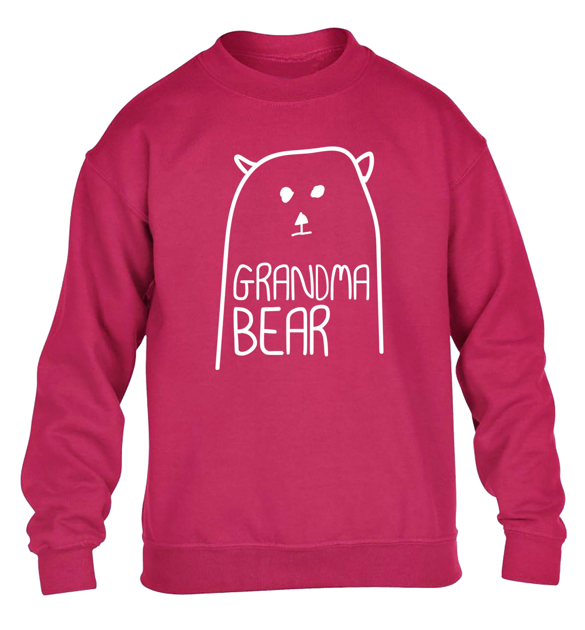Grandma bear children's pink sweater 12-13 Years