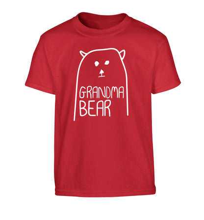 Grandma bear Children's red Tshirt 12-13 Years