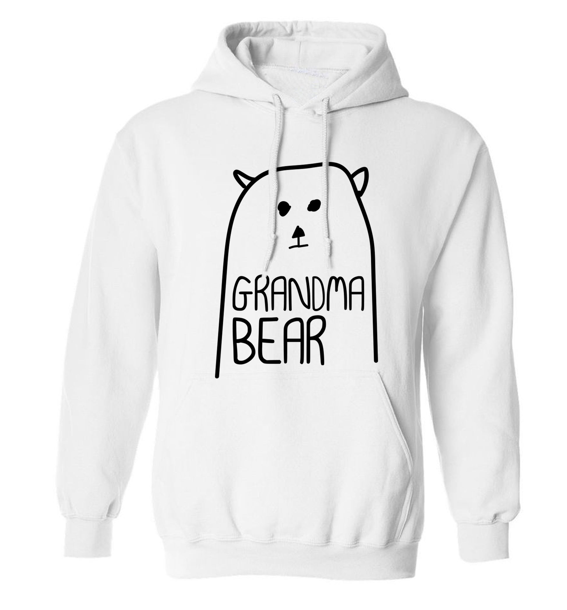 Grandma bear adults unisex white hoodie 2XL