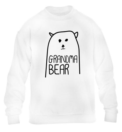 Grandma bear children's white sweater 12-13 Years