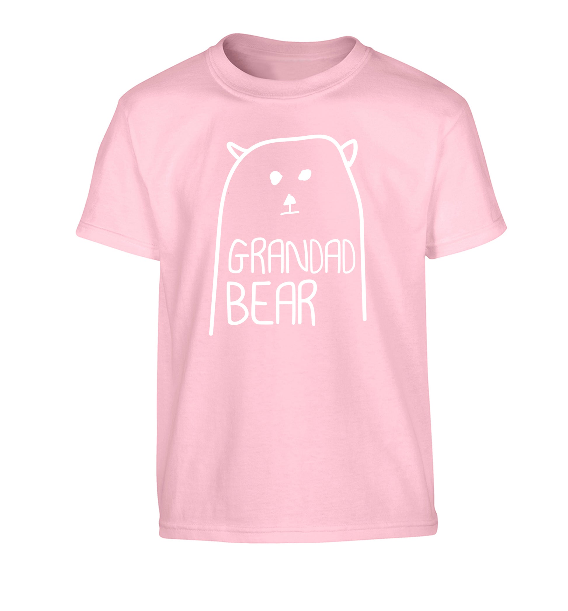 Grandad bear Children's light pink Tshirt 12-13 Years